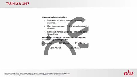 Iii Ahmet Donemi 2017 Lys Tarih Izle Video Egitim Bilisim Agi